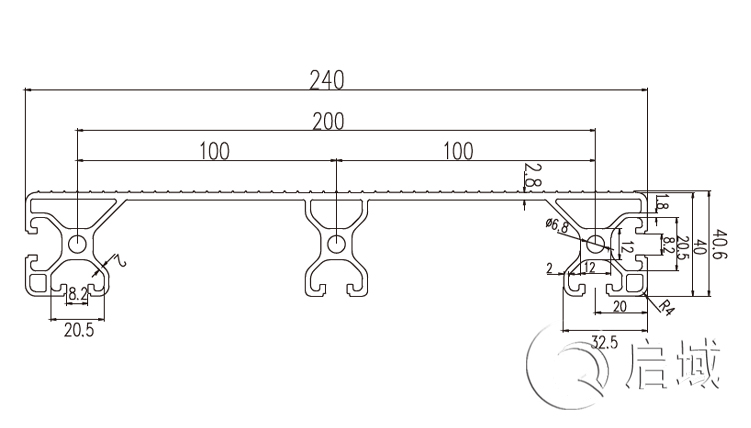 鋁型材40240圖紙 鋁型材40240圖紙